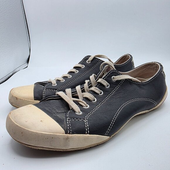 Converse All Star Deluxe Limited Edition Womens 7.5 Black Leather Flat Sneakers - Picture 4 of 13